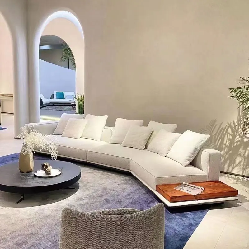 AJJ-YS090 High quality custom furniture minimalist leather art fabric villa custom house furniture