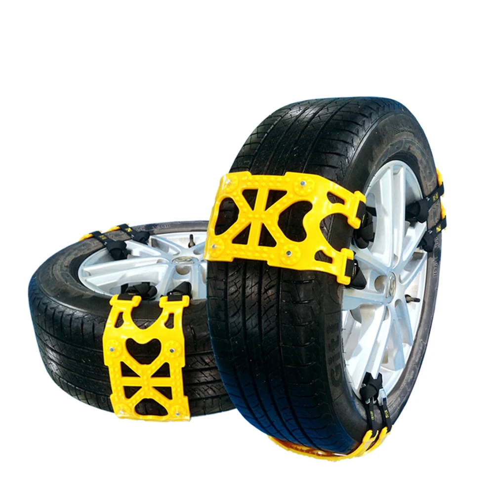 Universal Emergency Climbing Mud Ground Anti-Skid Chains TPU Yellow Accessories Truck SUV