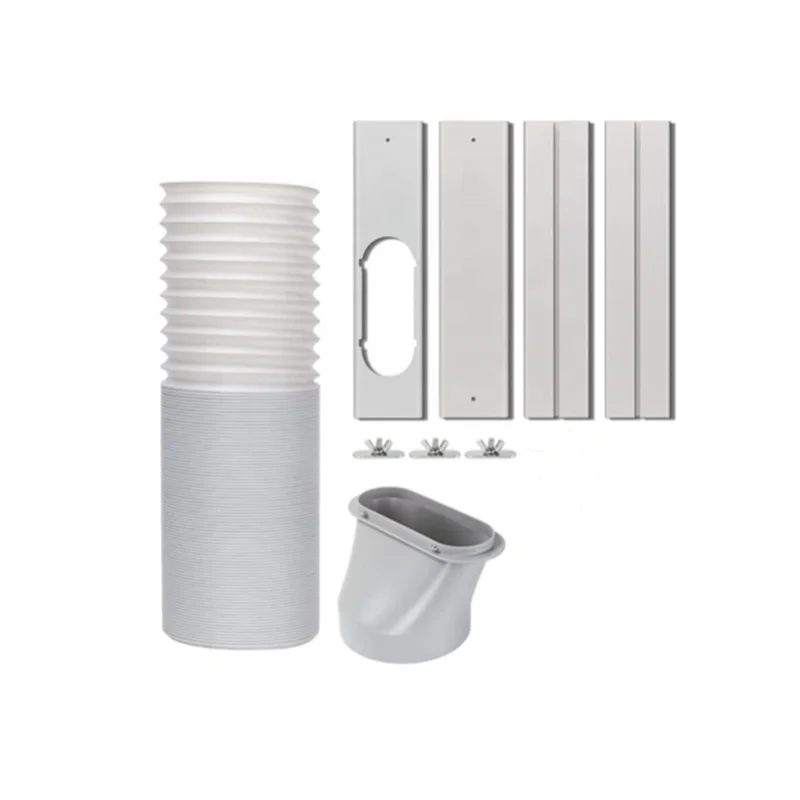 17 дюймов ПВХ четырех пластины с вытяжным шлангом и адаптер переменного тока окна Air vent портативный кондиционер окна комплект