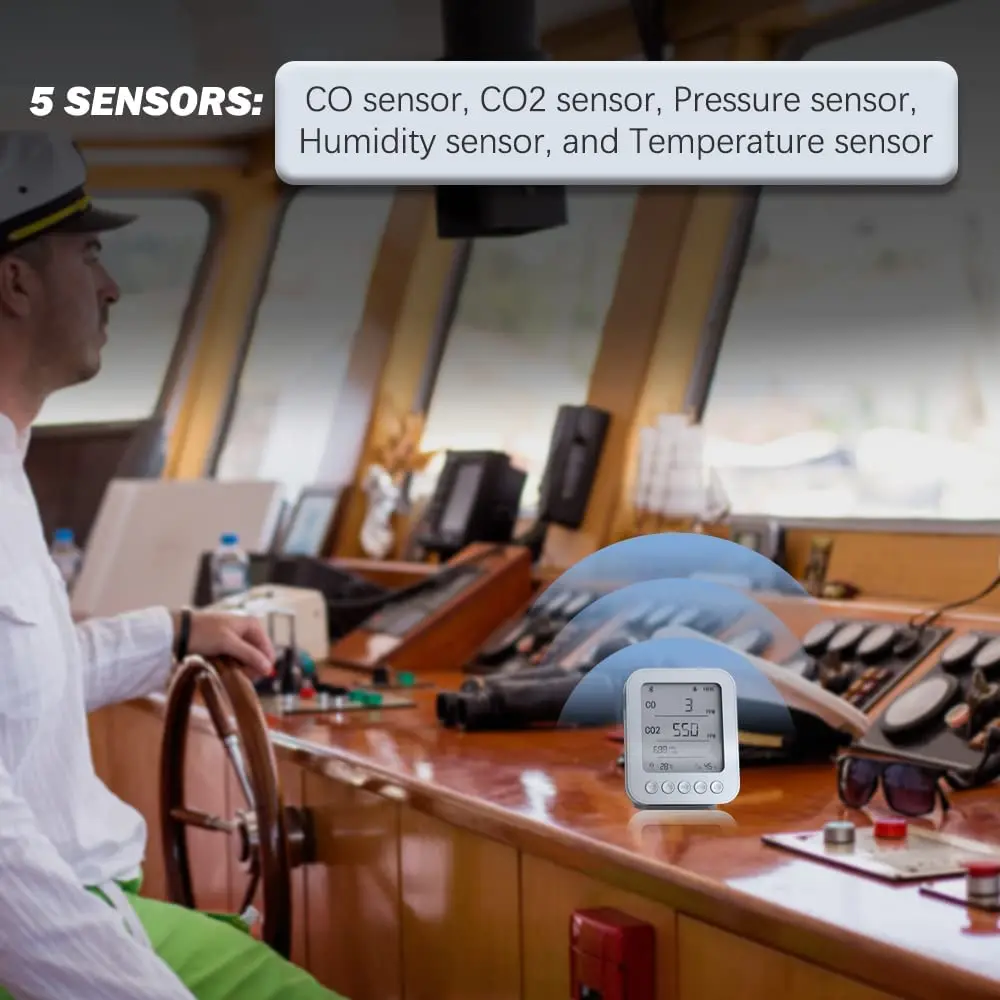 Amazon Best Seller Camping Outdoor portable co co2 temperature humidity meter carbon monoxide detector gas analyzer