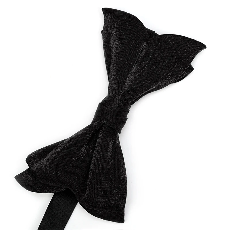 Adjustable Bowknot Classic Butterfly Cravat Adult Double Tie Business Gift Wedding Black Bow Tie