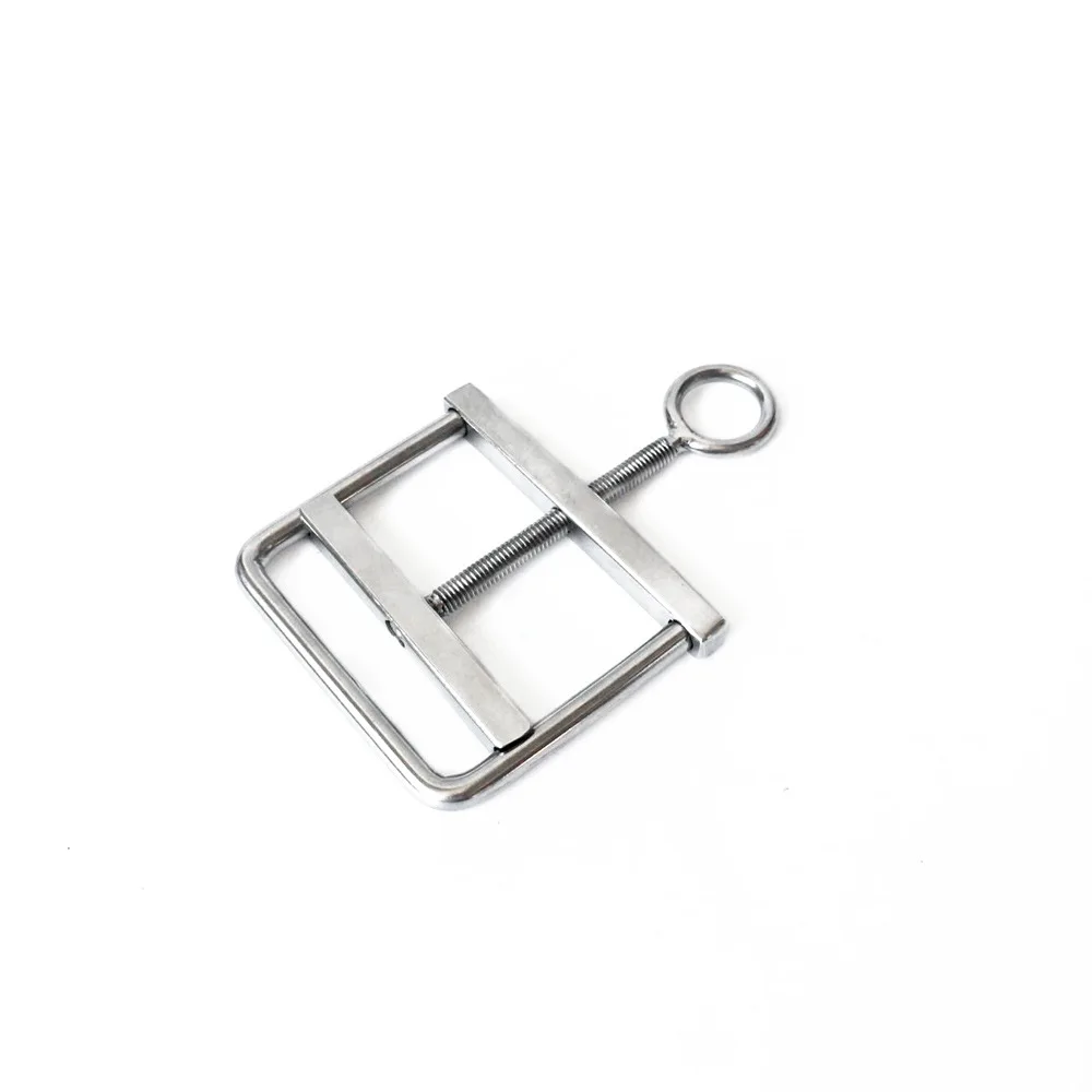 304 Stainless Steel Men Slave Scrotum Bondage Squeeze Device Metal Sex Toys Scrotum Clamp