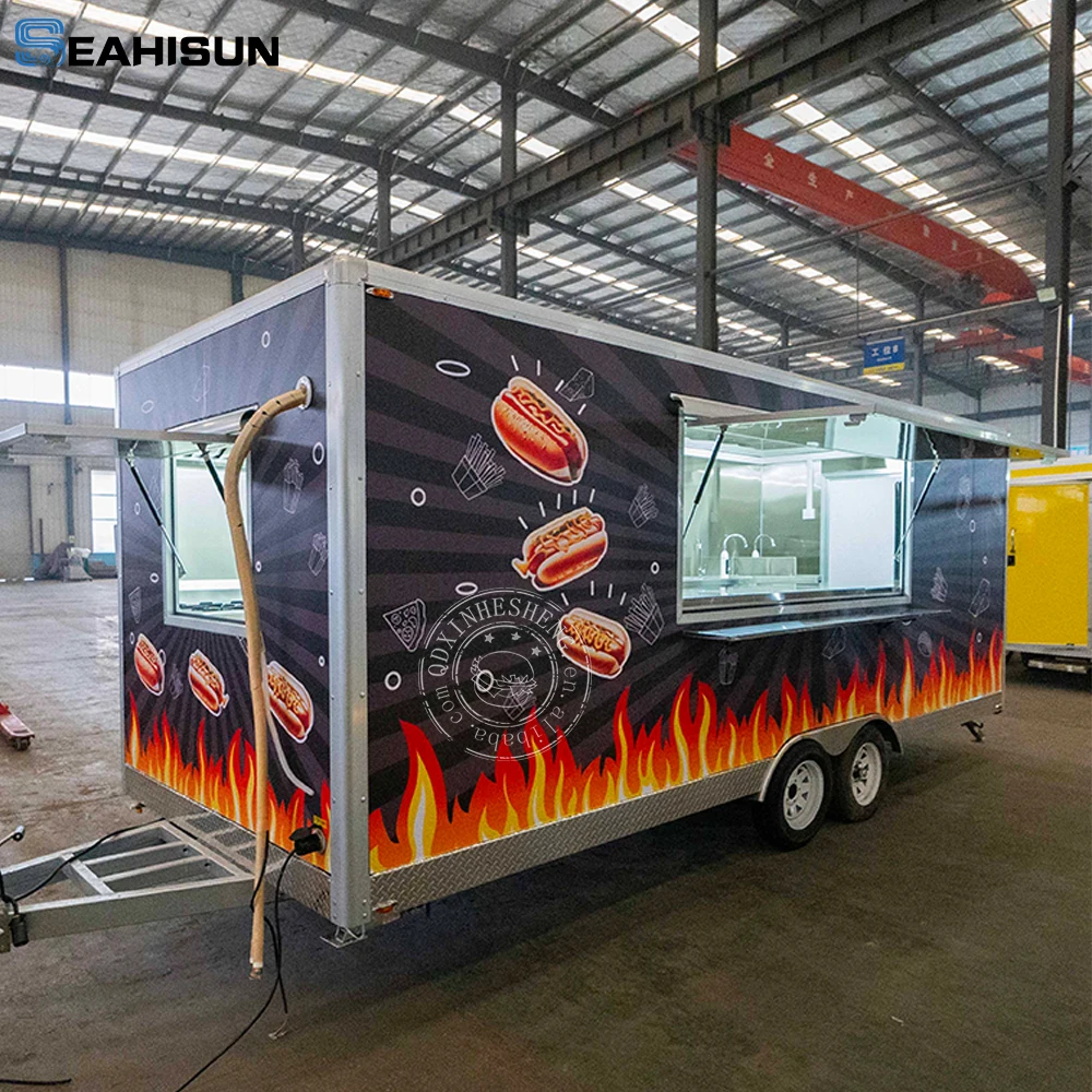 ice cream van sales trailer party bus mobile coffee snack cart bbq food trailer vintage food truck equipment