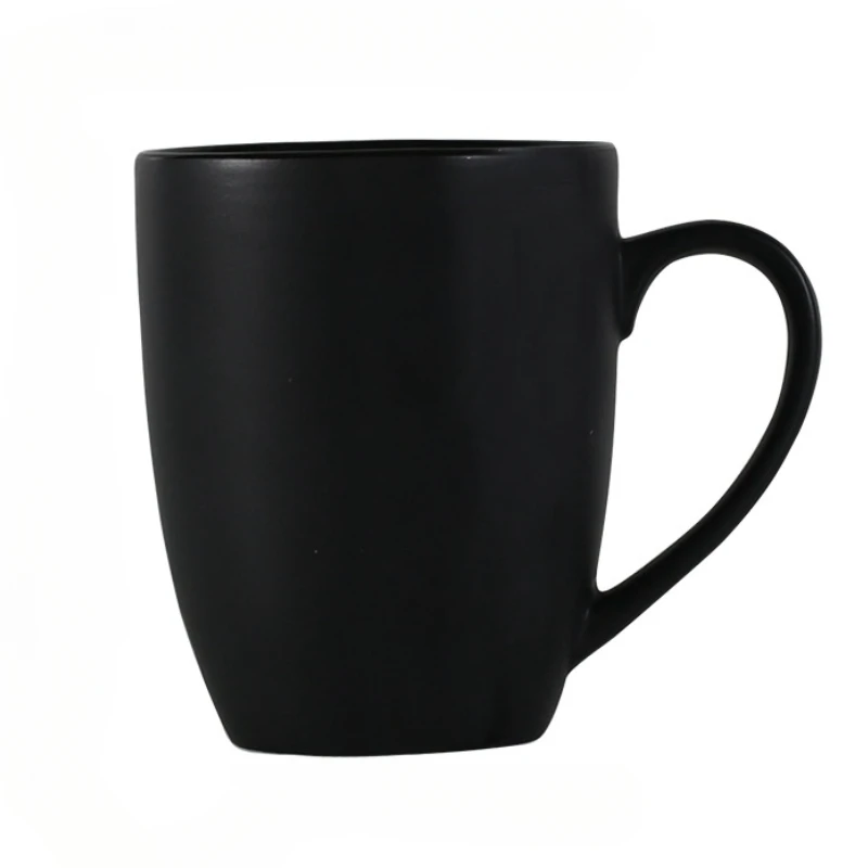 MSH Dishwasher Safe Matte Black Customized 12oz Ceramic Coffee Mug