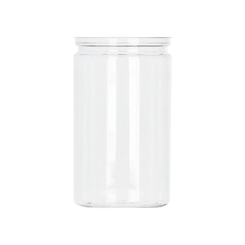 Factory Wholesale Eco-friendly Portable PET Plastic Cans Easy Open Lid Easy Open Jars for Foods Airtight Damp-proof Tea Tin