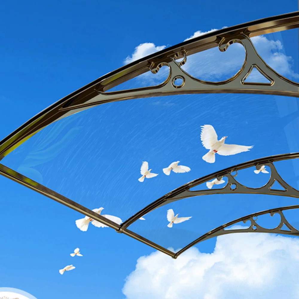 Outdoor awning aluminum alloy endurance plate terrace eaves awning home balcony awning sun shed