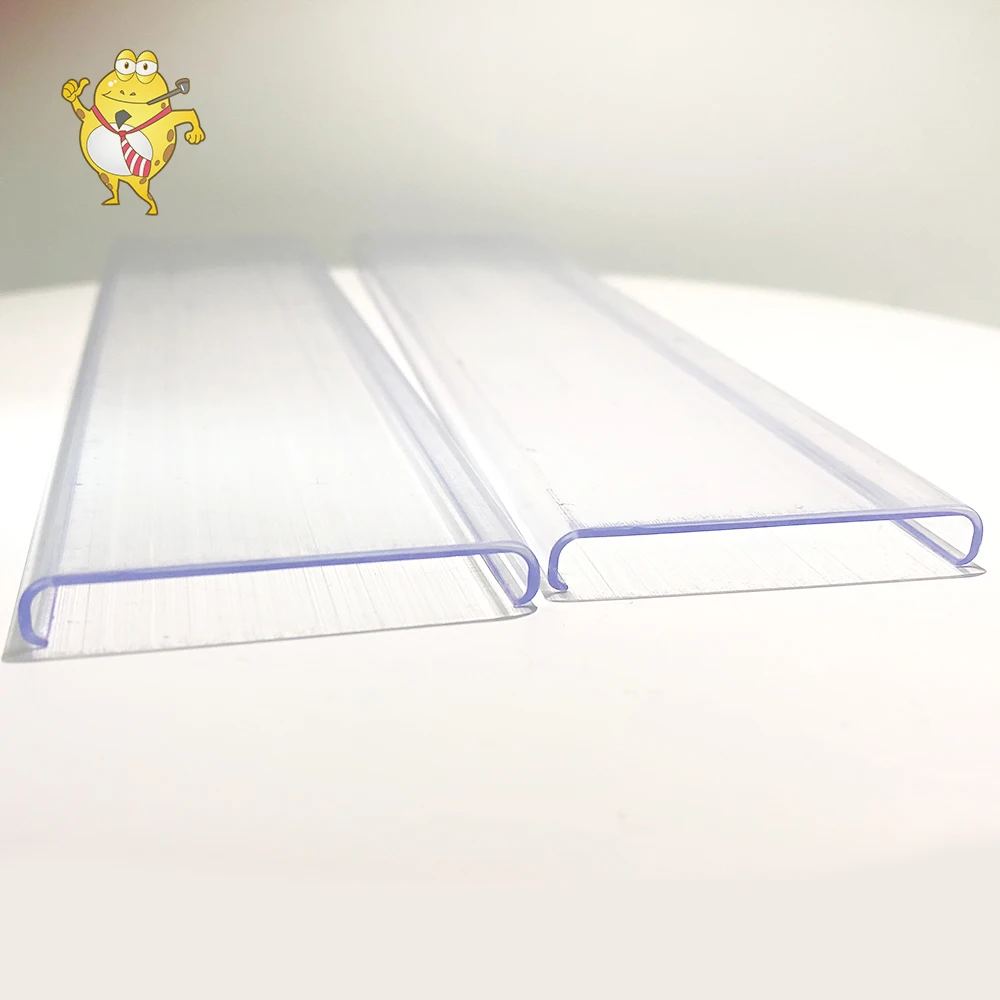 Laohama factory Supermarket Shelf Price Label Holder Display Tag Holder Clear PVC Plastic Clip Strip