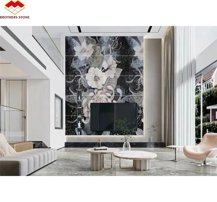 Modern Art Mural Pattern Glass Mosaic Tile for Wall Decoration