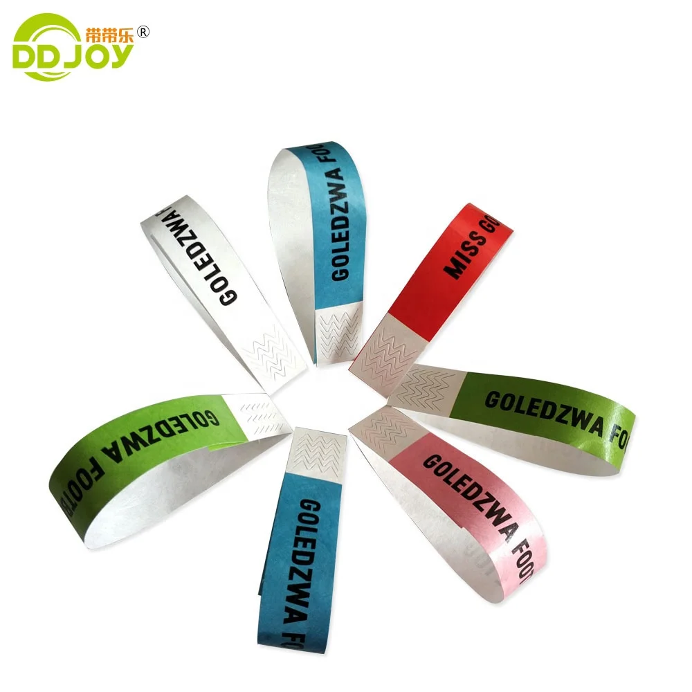 
Hand Band Festival Wristband Paper Bracelet Event Wristbands Tyvek Paper Event & Party Supplies Chinese New Year OEM Customized 