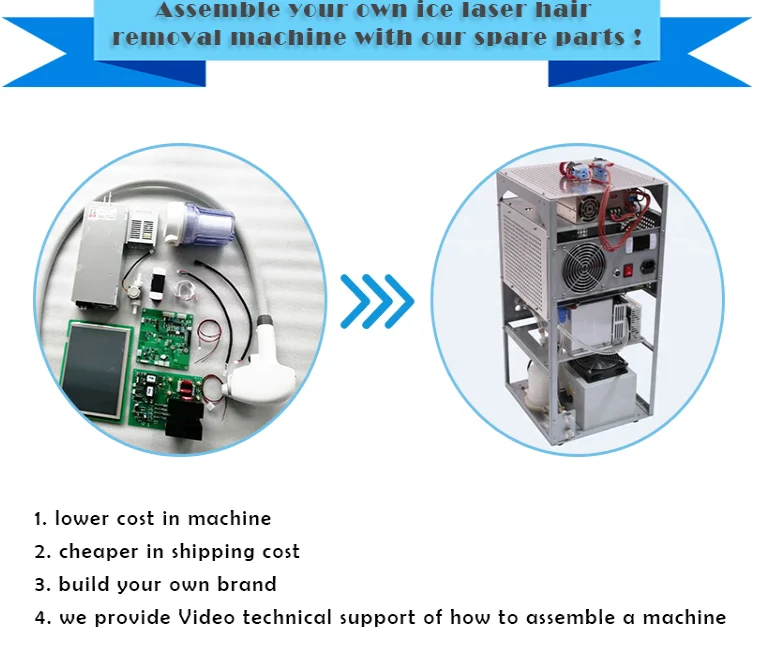 High Power Laser Diode 808nm  Spare Parts for 600W 900W 1200W Hair Removal Machine Assembling