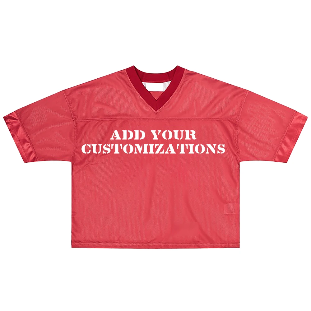 Custom Oversized Jersey Screen Print Boxy T Shirts Mesh Oversized Tops Soccer Wear Football Basketball Jersey T-shirt for Men