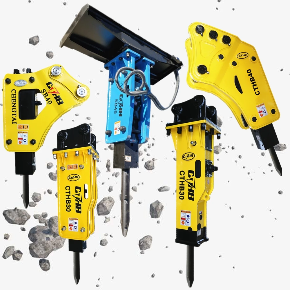 skid steer laoder backhoe loader hydraulic rock breaker used for JCB 3CX 4CX BOBCAT excavator