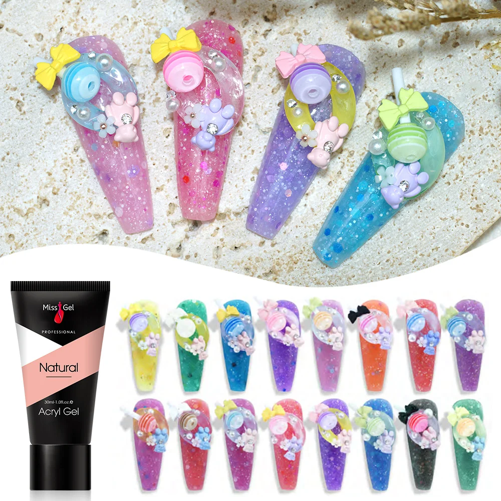 Пользовательские тепловые изменения свечения в темных цветах UV наращивание ногтей Цвет акригель Al Mayor ногти Poligel