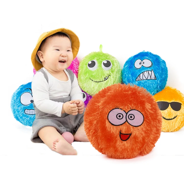 Hot Sale Soft Hairy Plush Bouncing Toy Balls Hand Catching Ball Toy