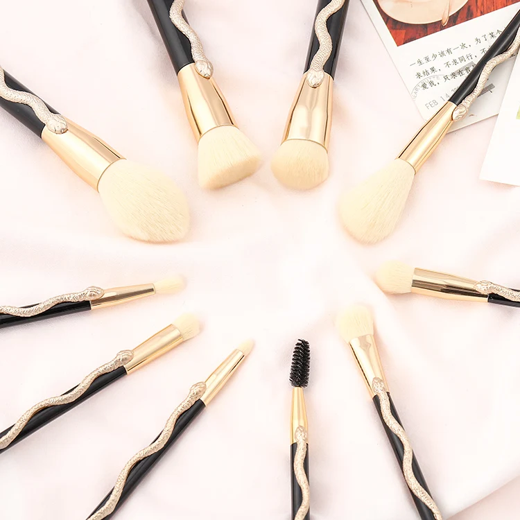 
2020 new professional makeup brush set 2020 DIY fashion portable cosmetic brush wholesale fashion snake design brush 