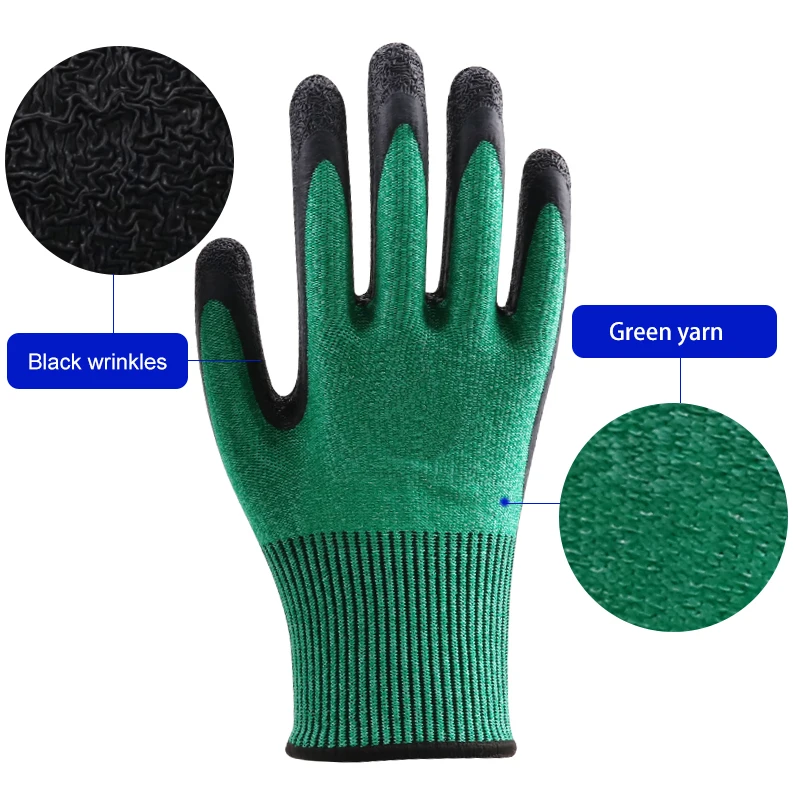 XINGYU Wholesales CE Certified Hand Job Construction Work Colored cotton rubber glove cheap working latex gloves