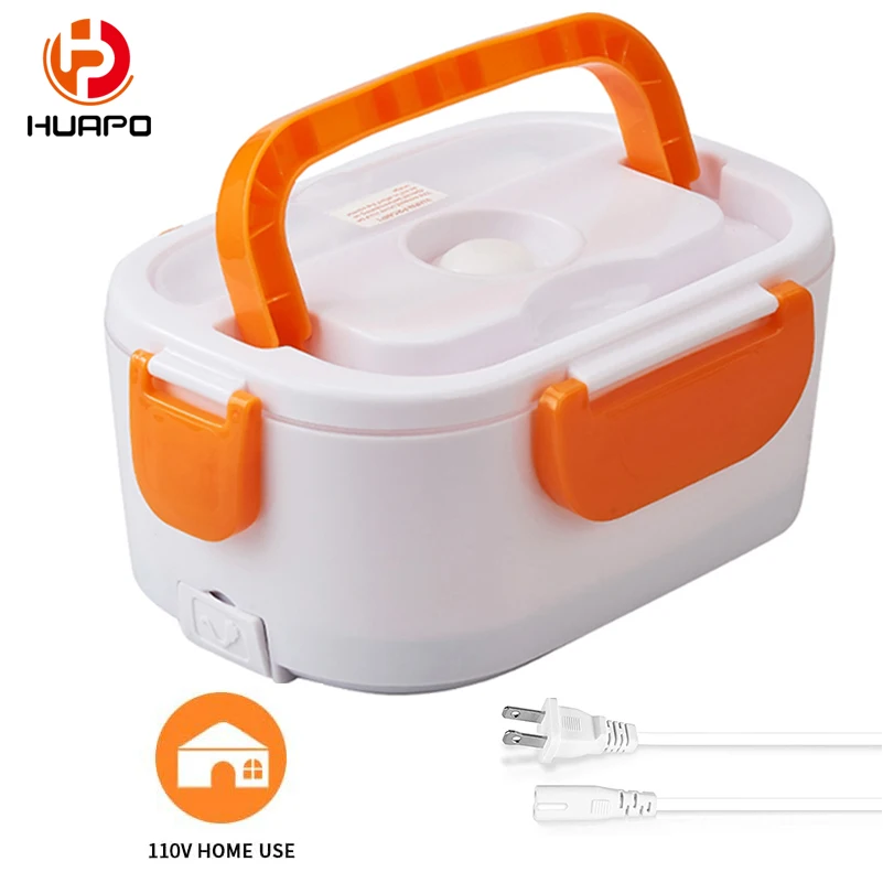 Wholesale 110V/220V 1.05L Plastic tiffin food electrical lunch box warmer