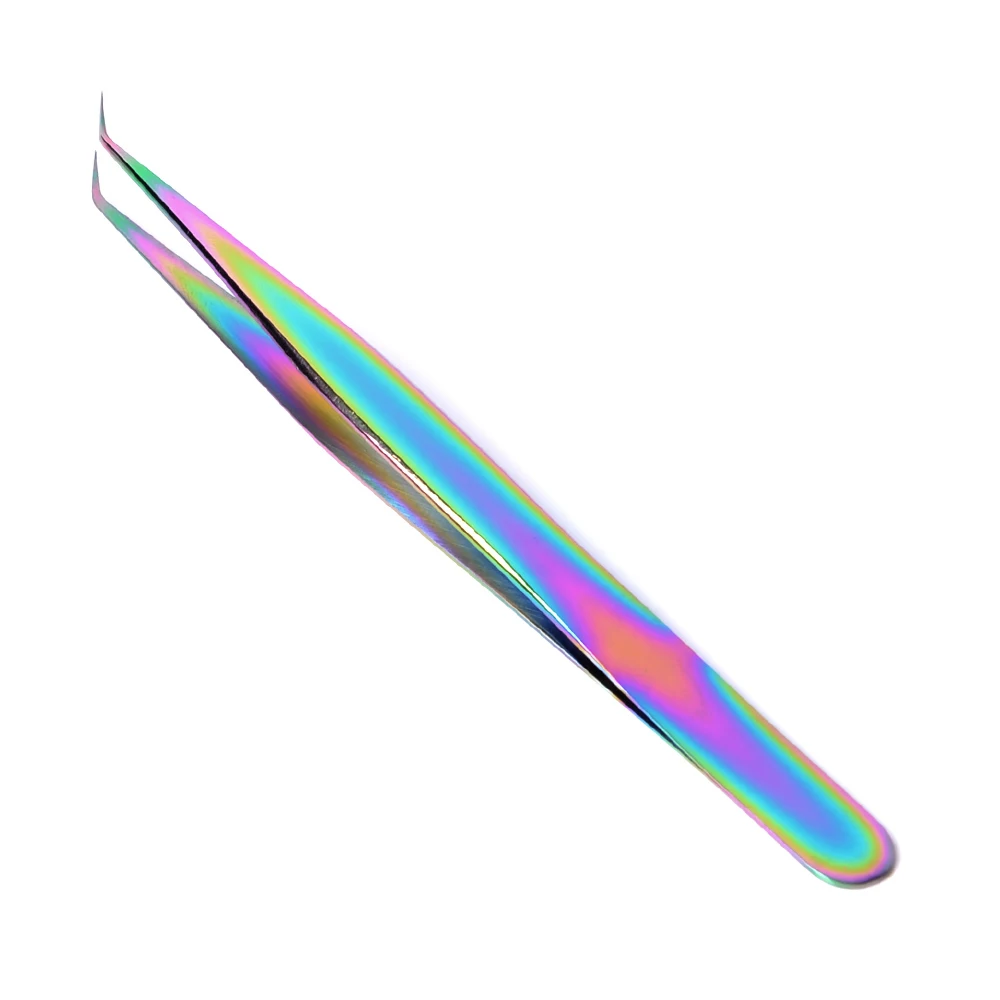 Rainbow Color Best Volume Curved Eyelash Separator Tool Eyebrow Tweezers
