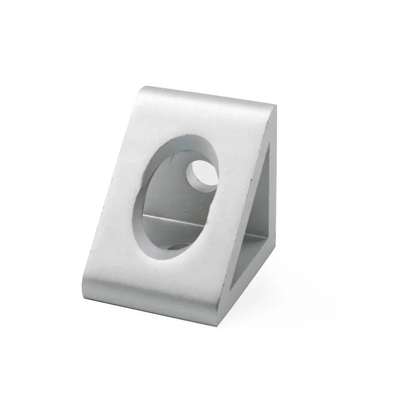 Aluminum 6031 6063-T6 CNC 90 degree 2 Hole Inside Gusset Corner Bracket wall mounting flexible bracket for 30/40/45