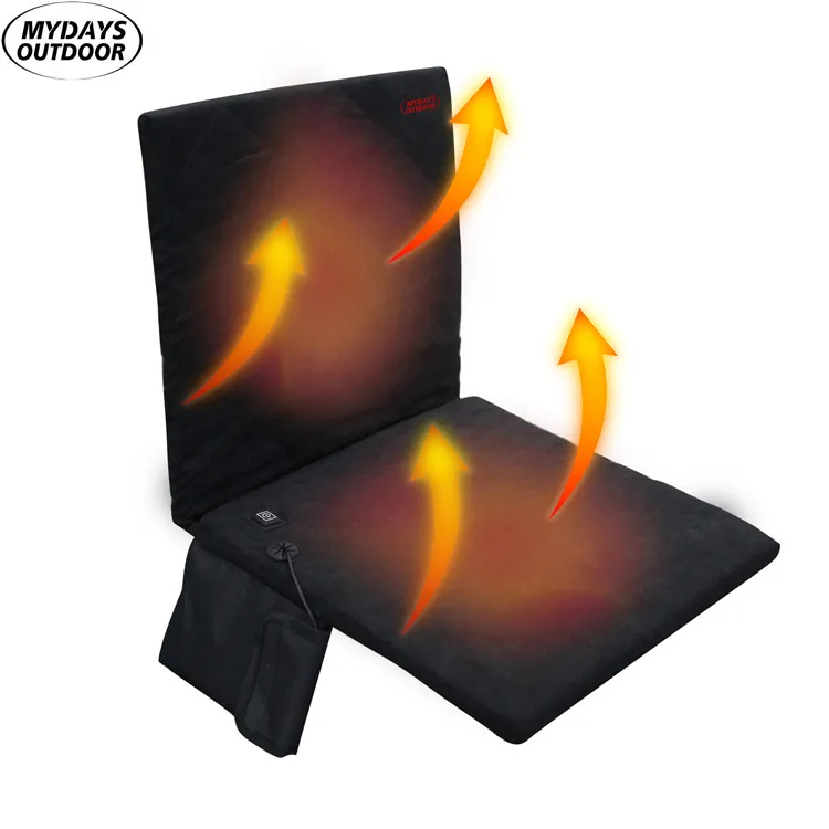 Mydays Outdoor Winter Heated Seat Cushions for Camping Chair Stadium Seats and Bleachers