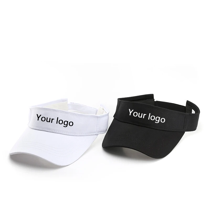 High quality new design mens upf 50 sport cap sun visor hat tennis cheap visor cap with custom logo