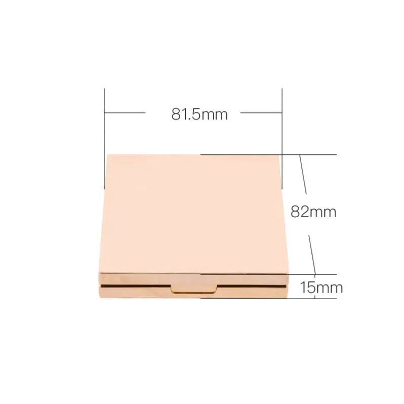 Empty square plastic compact powder cases 4 colors eyeshadow pallette metalized eyeshadow container