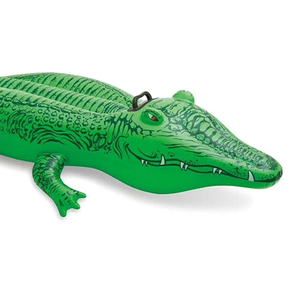 Crocodile Water Fun PVC Inflatable Animal Ride-on Pool Float Rider Toy For Swimming Play