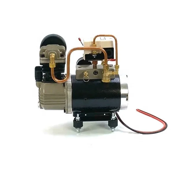 
 24V High Efficiency Weatherproof Long Duty Cycle DC Oil Less Professional Onboard Construction Truck Air Compressor Pump  