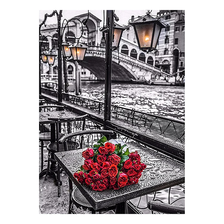 
Diamond Painting 5D Diy Full Drill Square Or Round Rose Town Canvas Pictures 30*40CM Diy Painting 3D Wall Art Canvas 