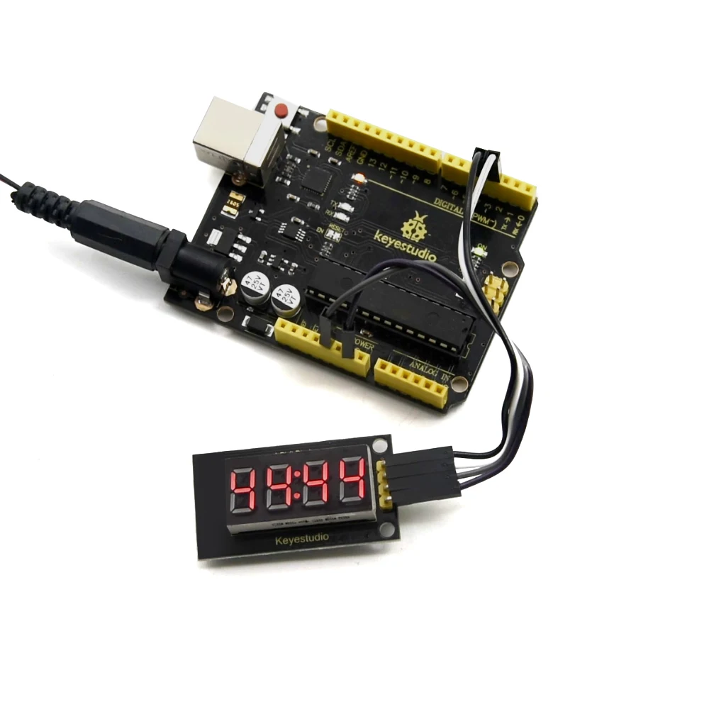 Заводской 4-значный светодиодный модуль TM1637 0,36 дюйма, 7-сегментный матричный дисплей, сенсорный модуль для Arduino