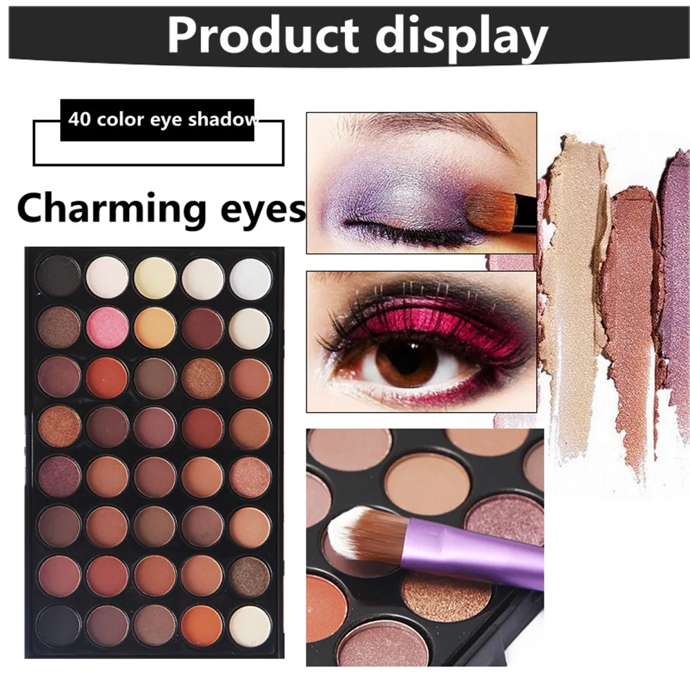 
Waterproof Private Label Customize Makeup 40 Color Eyeshadow Palette (OEM/ODM) 