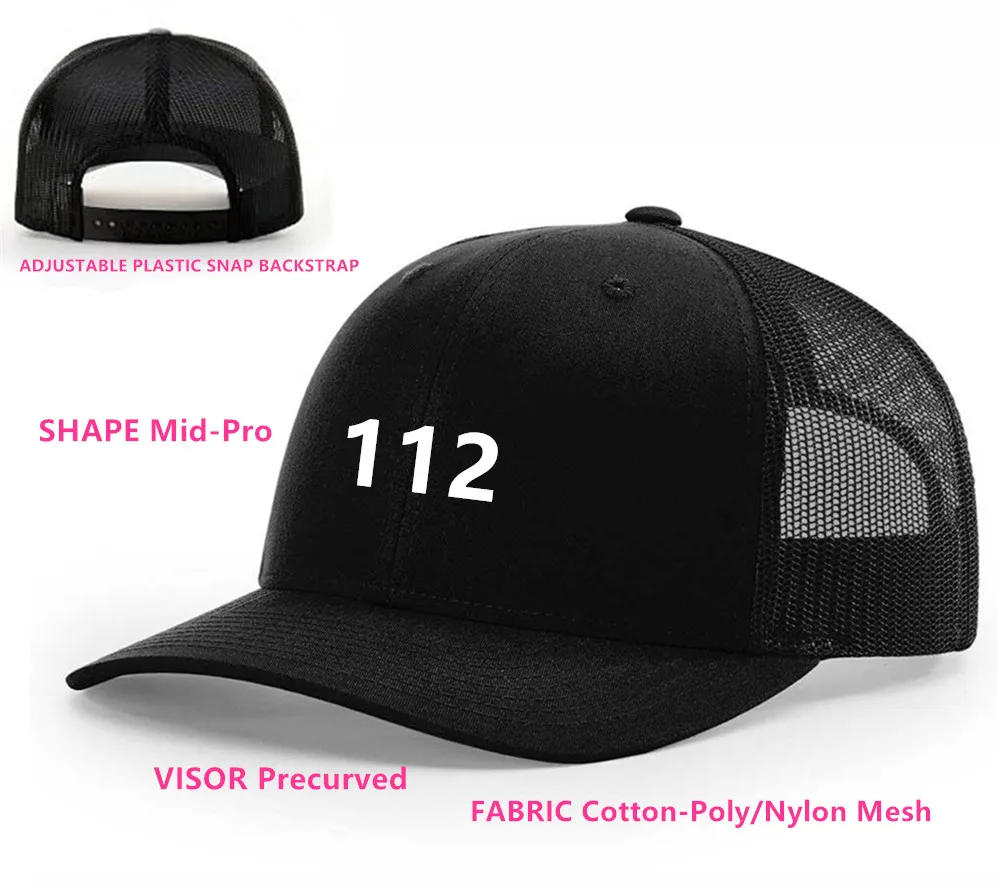 High Quality Personalized Custom Logo Richardson Truck Hat Baseball Cap 6 Panel Embroidered 100 Cotton Unisex Mesh cap