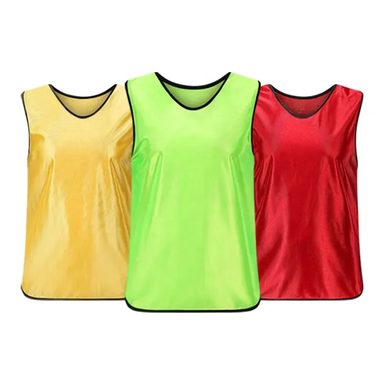 Custom breathable soccer training vest football pinnies Polyester football Vest Mesh Training soccer vest Soccer Bibs