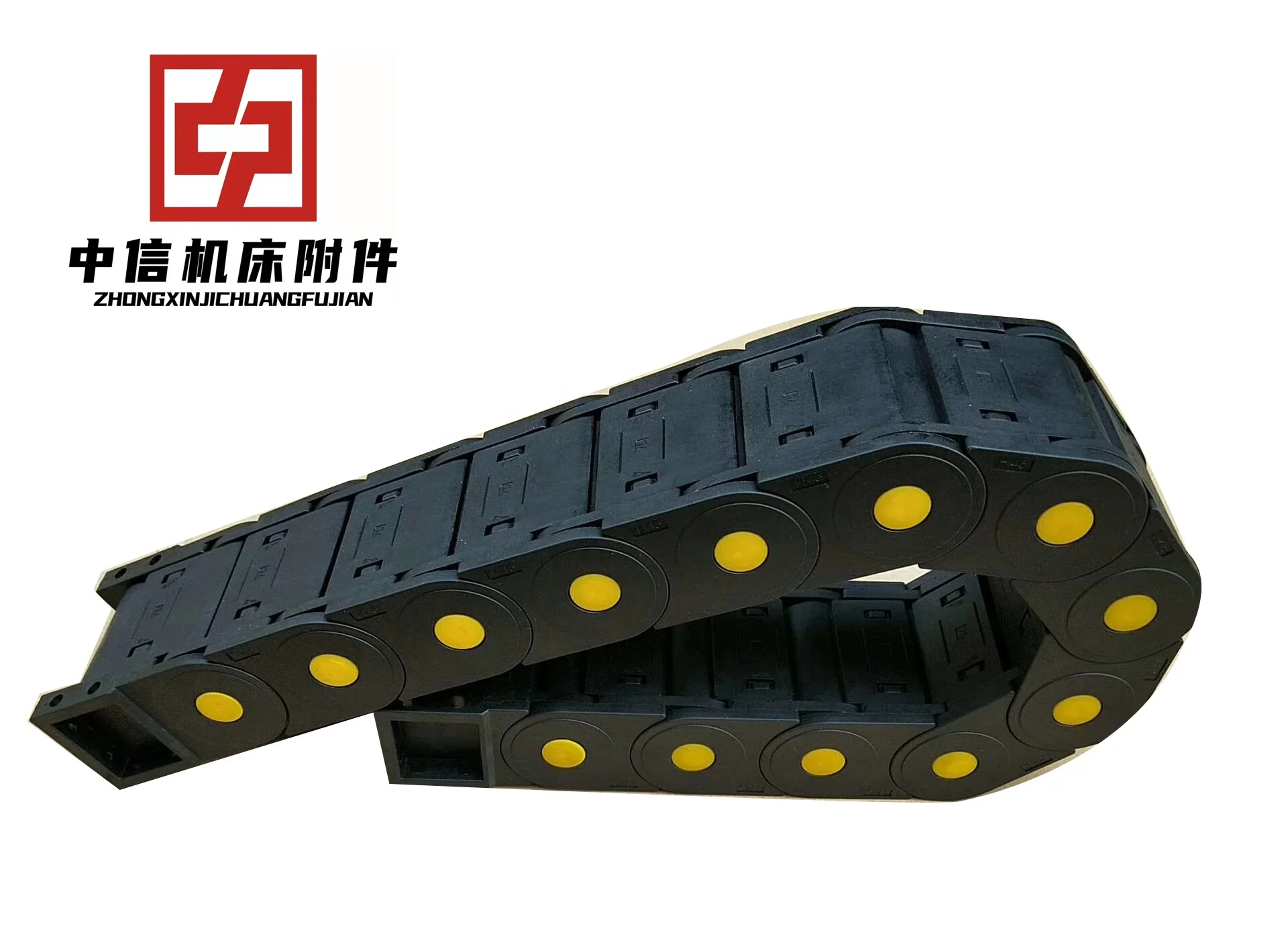Manufacturer Wholesale Black Plastic Cable Carrier Drag Chain  reinforced nylon drag chain