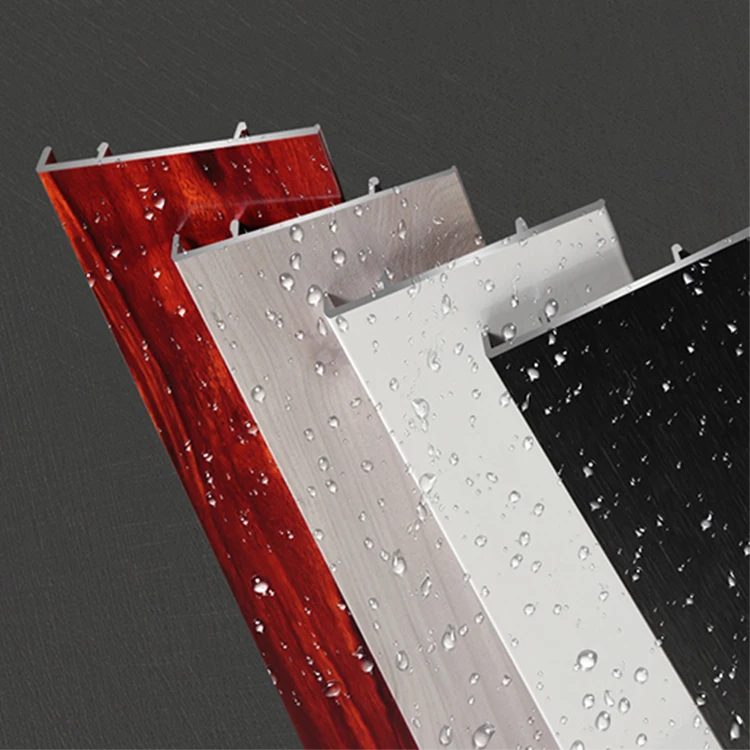 Factory stock wholesale Aluminum Skirting board Wood Pattern Coated Flooring Decorative skirting Board