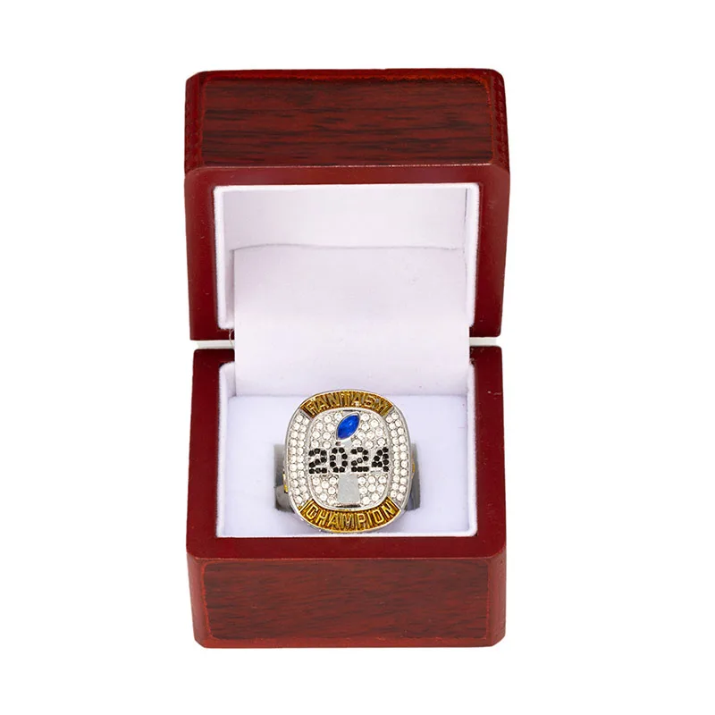New 2024 Fantasy Football Championship Ring  Fashion Jewelry for Friend Gifts