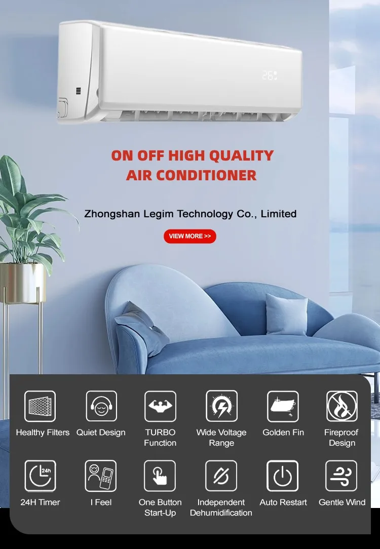 Сплит блок кондиционера 9000btu 1hp R32 R410A газ дешевле переменного тока