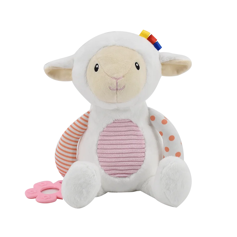 High Quality Baby Bed Teether Rattle Stroller Stuffed Sheep Hanging Plush Baby Teething Toys