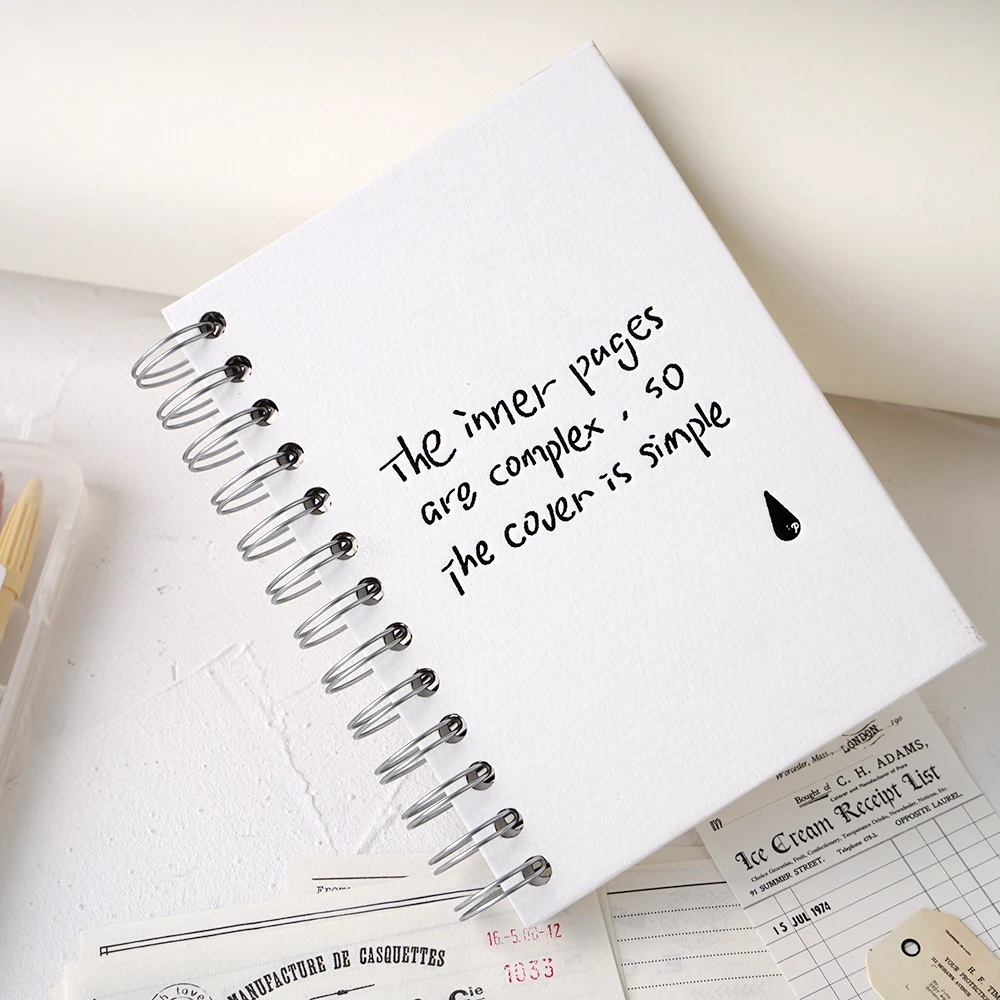 High Quality Customizable Water Drop Notebooks Print Promotion White Journal Spiral B6 Planner