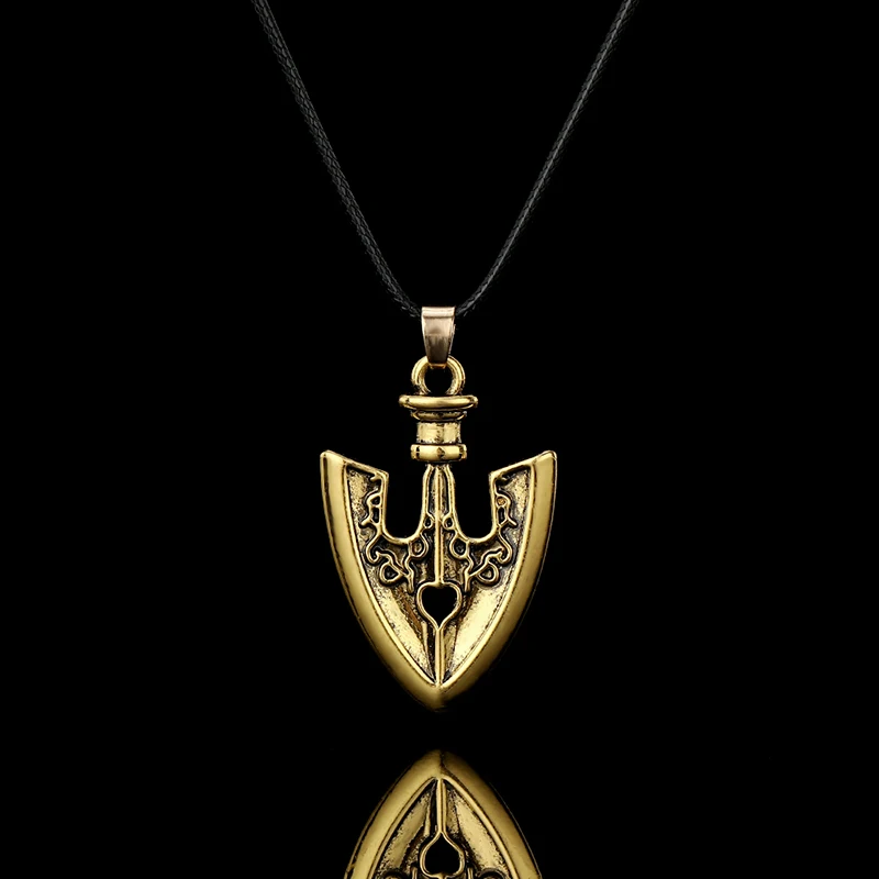 Europe and the United States hot gold stereo iron mountain pendant necklace boy black leather rope choker simple sweet cool wind