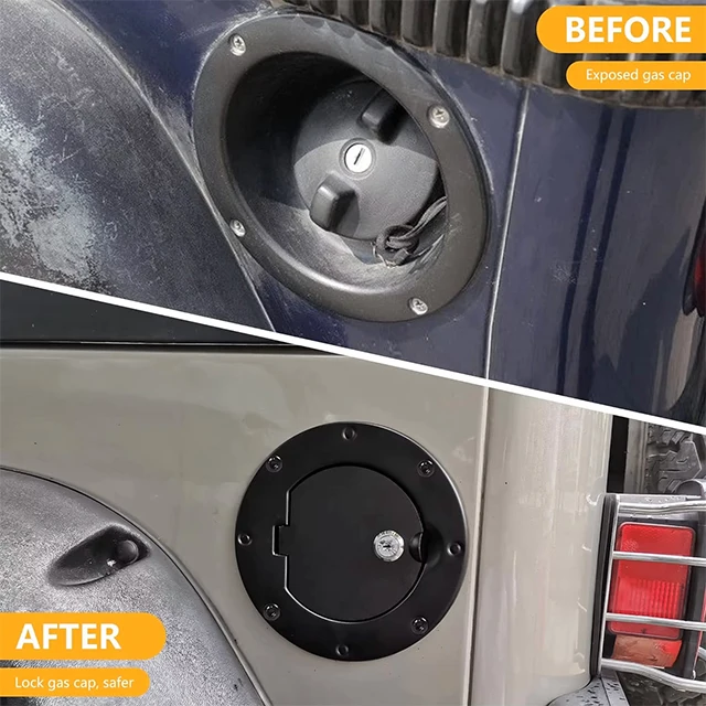 Gas Cap Lock Fuel filler cap For 2007-17 Jeep Wrangler JK and TJ Unlimited Sport Rubicon Sahara