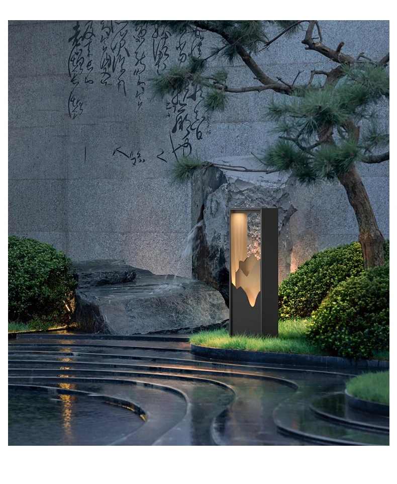 Outdoor IP65 Waterproof Led Bollard For Hotel Aluminium Modern Style COB Led Garden Light 10W Pathway Bollard Solar Lawn Lamp