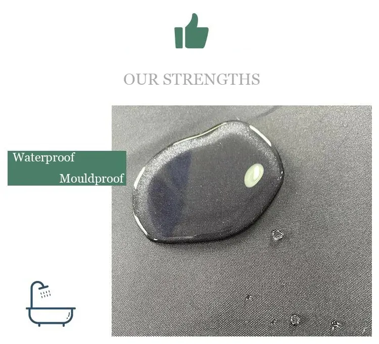 Factory wholesale 3D Peva Material bathroom set with 12 plastic hooks waterproof 72X72 Inc transparent shower curtain