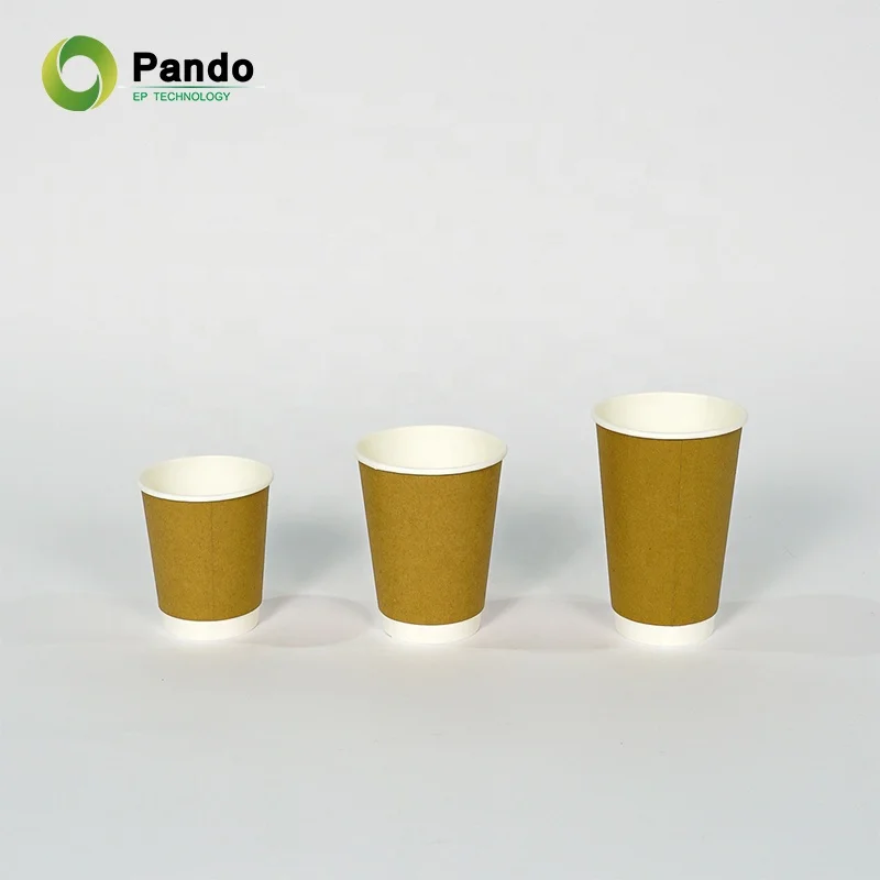 16oz Disposable Double Wall Paper Material Cups Hot Drink Coffee Cup in stock