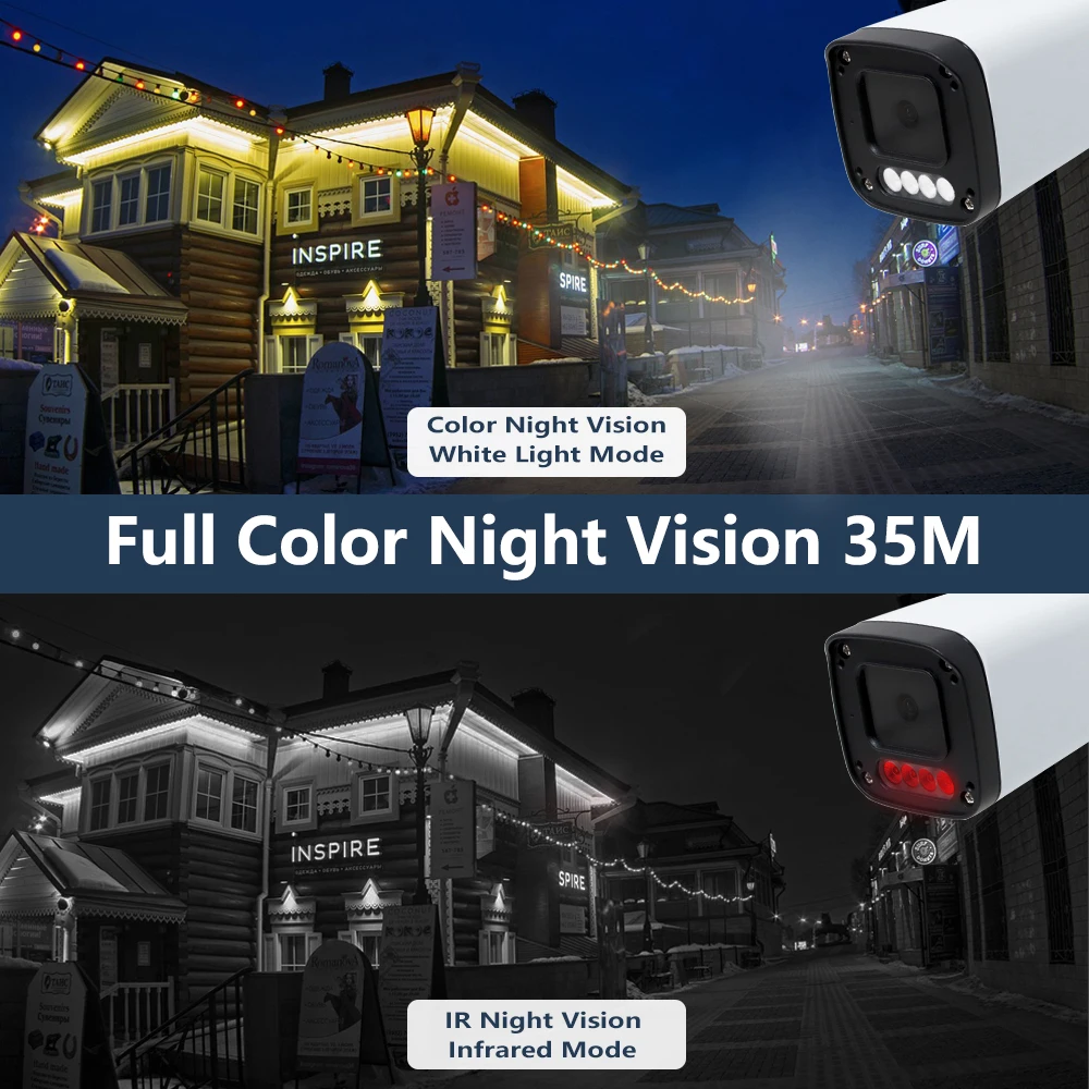 HIK Poe Night Vision Camera 4MP 8MP ColorVu Fixed Eyeball Dome Bullet Camera Surveillance Network Ip Camera Compatible HIK NVR
