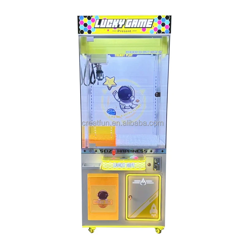 Mini Claw Crane Arcade Vending Machine Coin-Operated Gift Game for Adults LED Lamp Plastic Metal Cabinet 220V 6+ Years Amusement