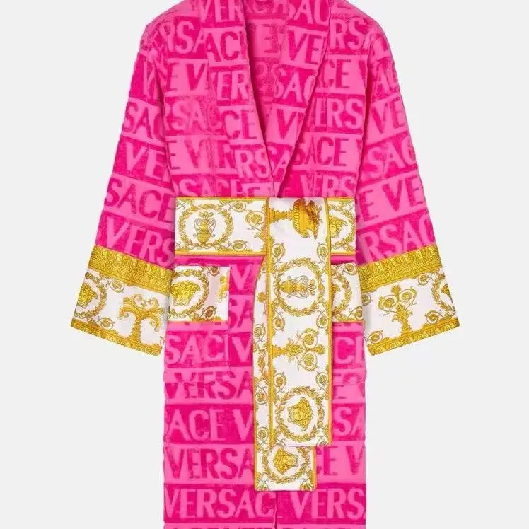 Customized Cut velvet jacquard bathrobe  100%cotton men & women towel bathrobe