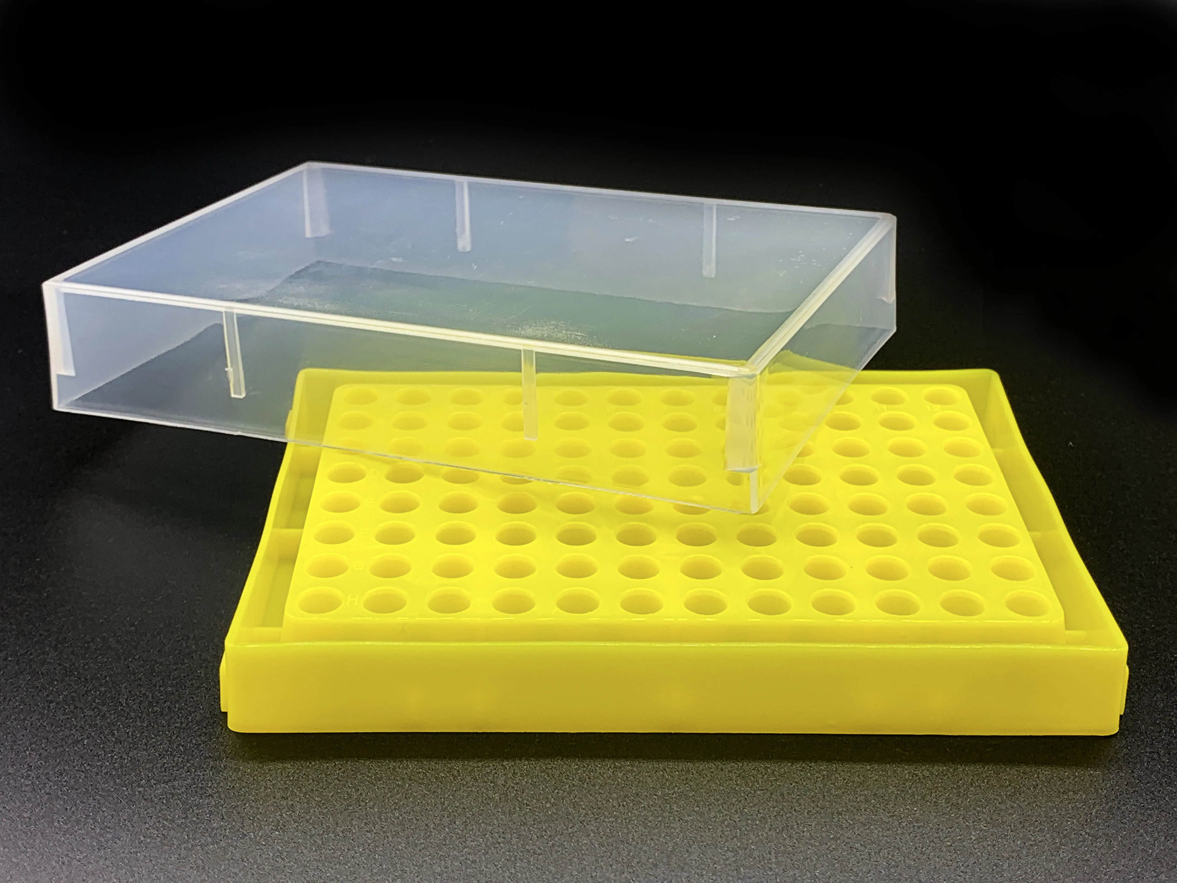 0.2mL PCR tube rack for 96 tubes with lid for lab