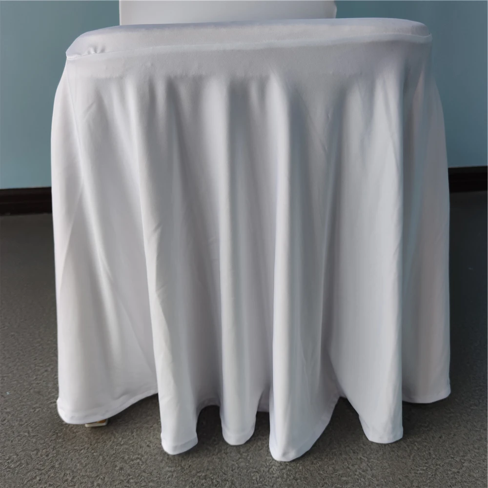 luxury white stretch banquet wedding ruffled chair cover housse de chaise mariage