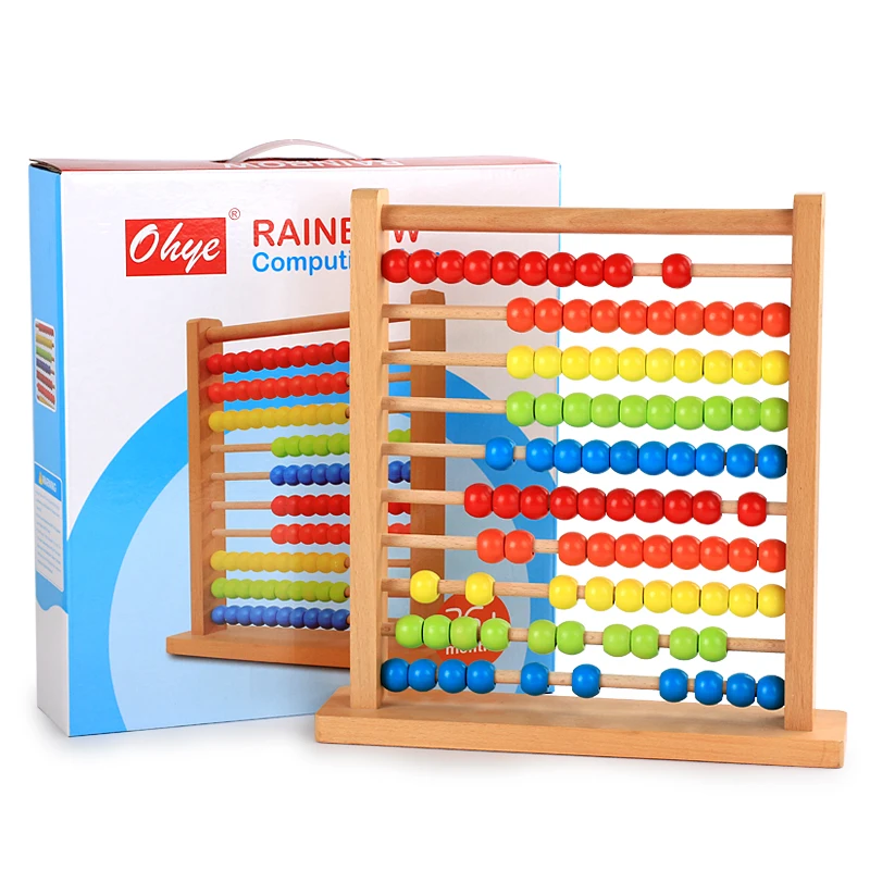 Wooden Maths Educational Toy Of Rainbow Abacus Montessori Abacus Learning To Count Numbers For Early Education Teaching Maths